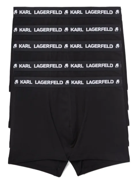 Karl Lagerfeld set de  cinco bóxeres con logo estampado