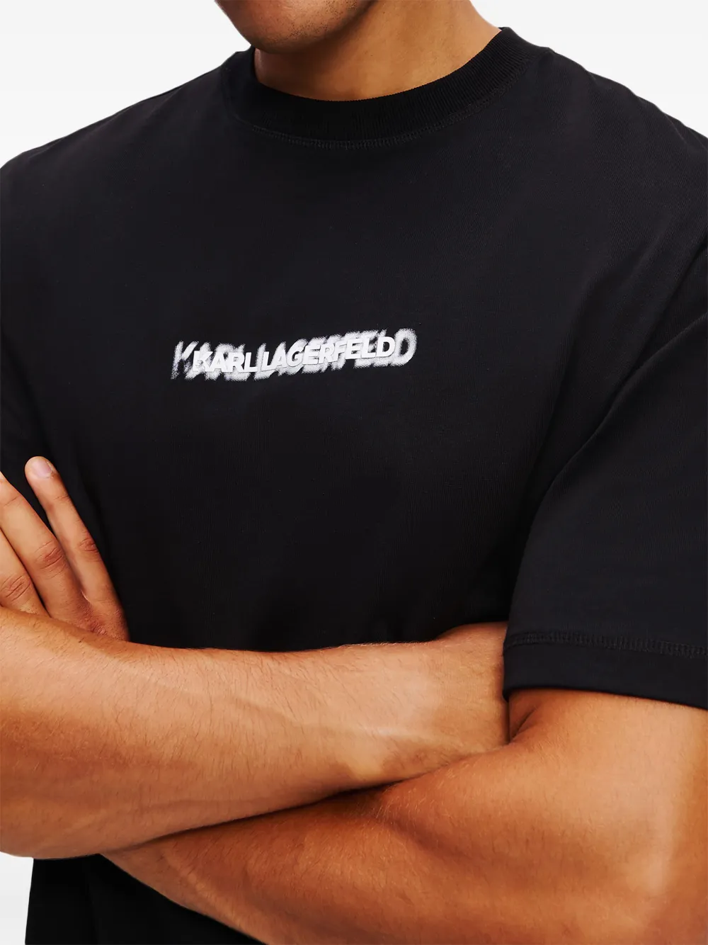 Karl Lagerfeld T-shirt met logo Zwart