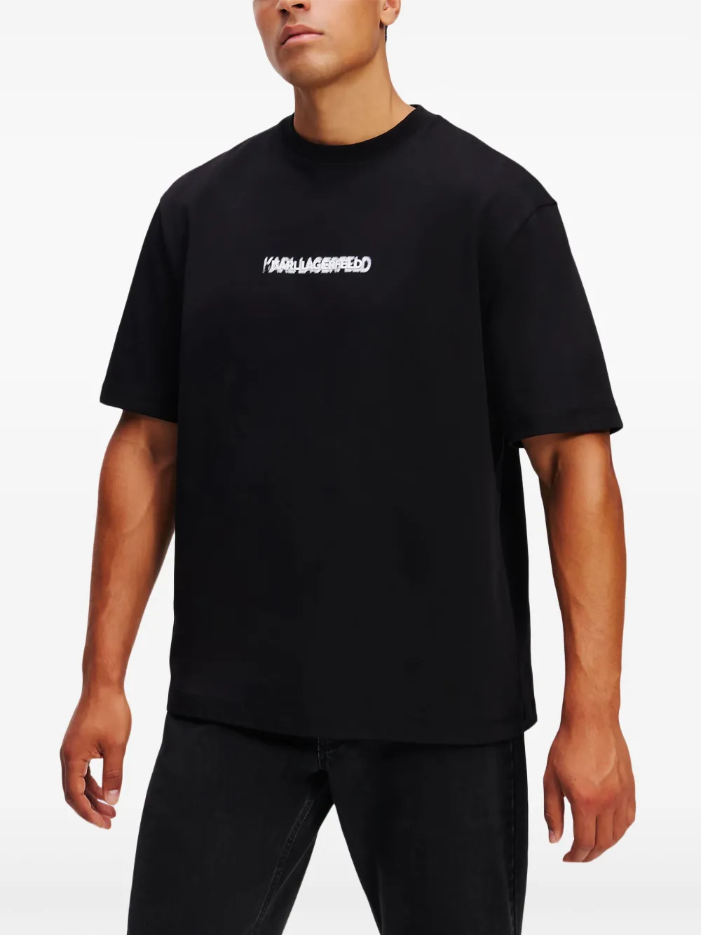 Karl Lagerfeld T-shirt met logo Zwart
