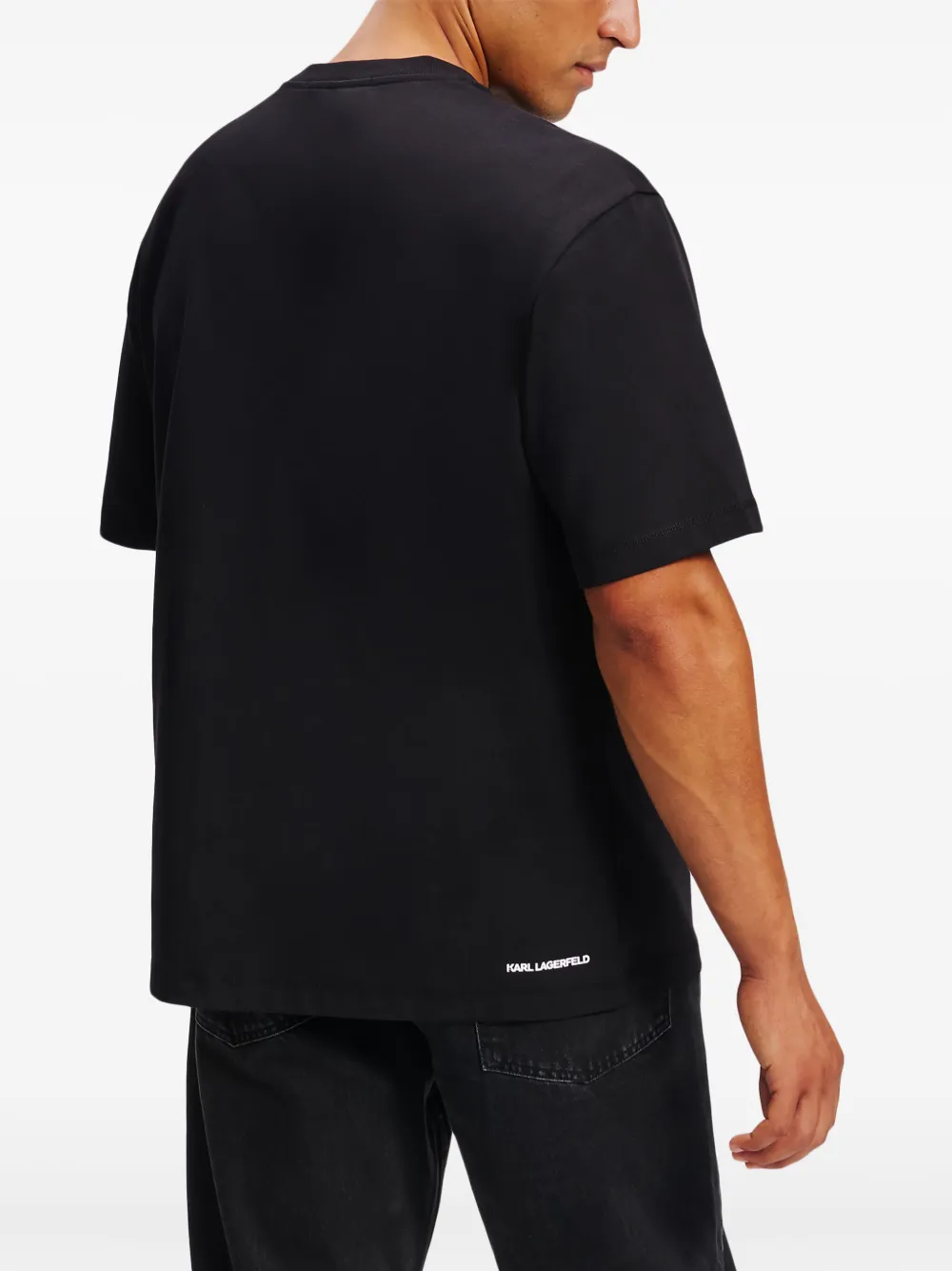 Karl Lagerfeld T-shirt met logo Zwart