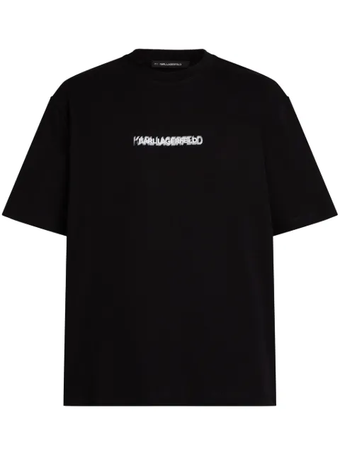 Karl Lagerfeld blurred logo t-shirt 