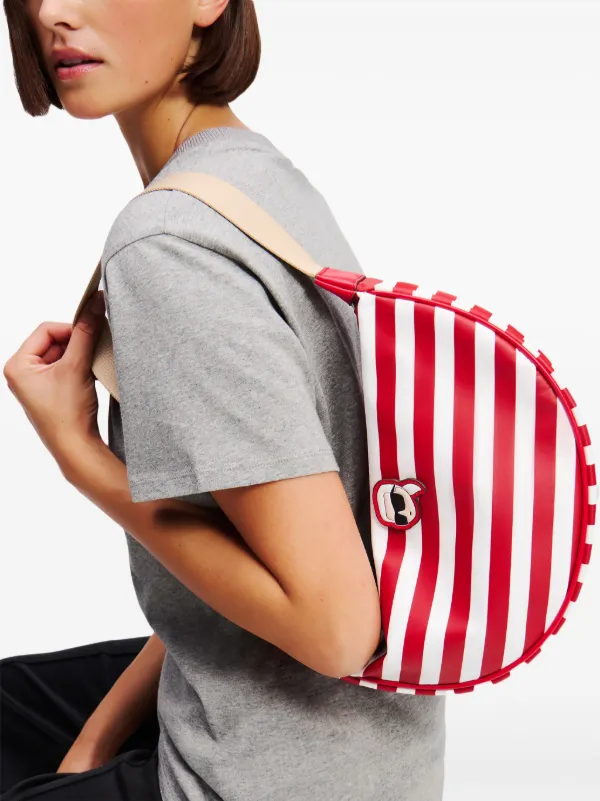 Karl Lagerfeld Small Ikon Shoulder Bag Red FARFETCH IN