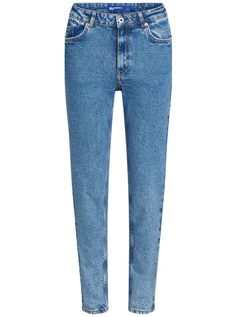 Karl Lagerfeld Jeans jeans tapered con tiro medio y parche del logo