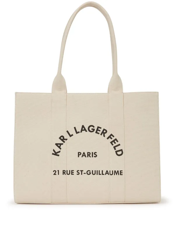 Karl Lagerfeld Large Rue St-Guillaume Tote Bag Neutrals FARFETCH IN