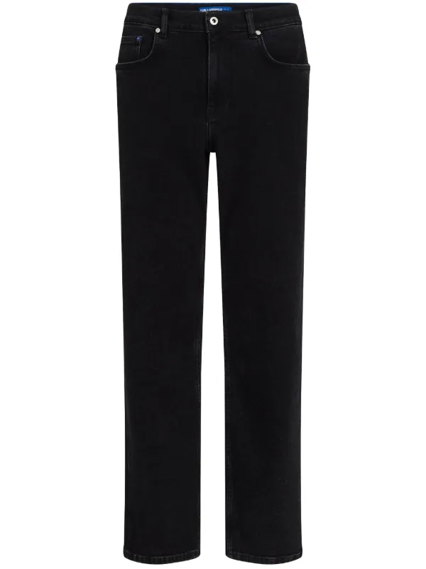 Karl Lagerfeld Jeans Jean à Coupe Droite Noir FARFETCH FR