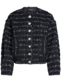 Karl Lagerfeld Essential bouclé bomber jacket - Black