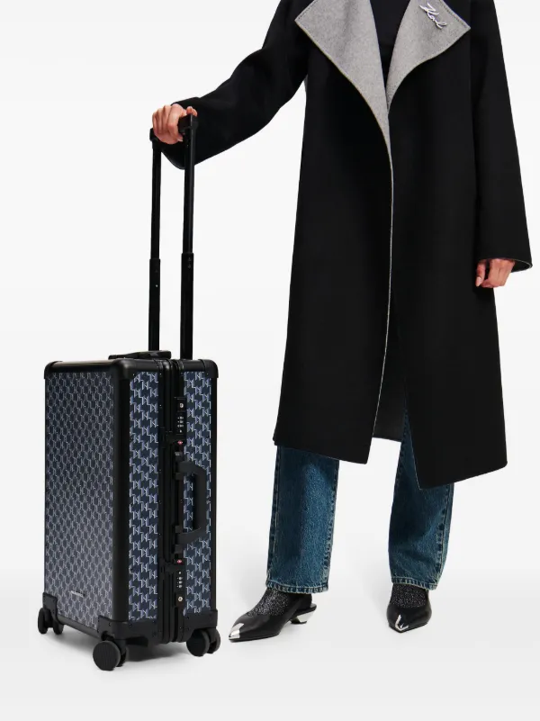 Karl Lagerfeld Monogram Luggage Blue FARFETCH AO