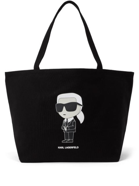 Karl Lagerfeld Ikon logo-print tote bag WOMEN