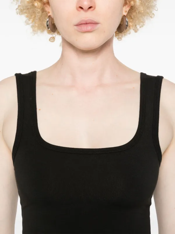 ENTIRE STUDIOS Square Neck Tank Top | Black | FARFETCH