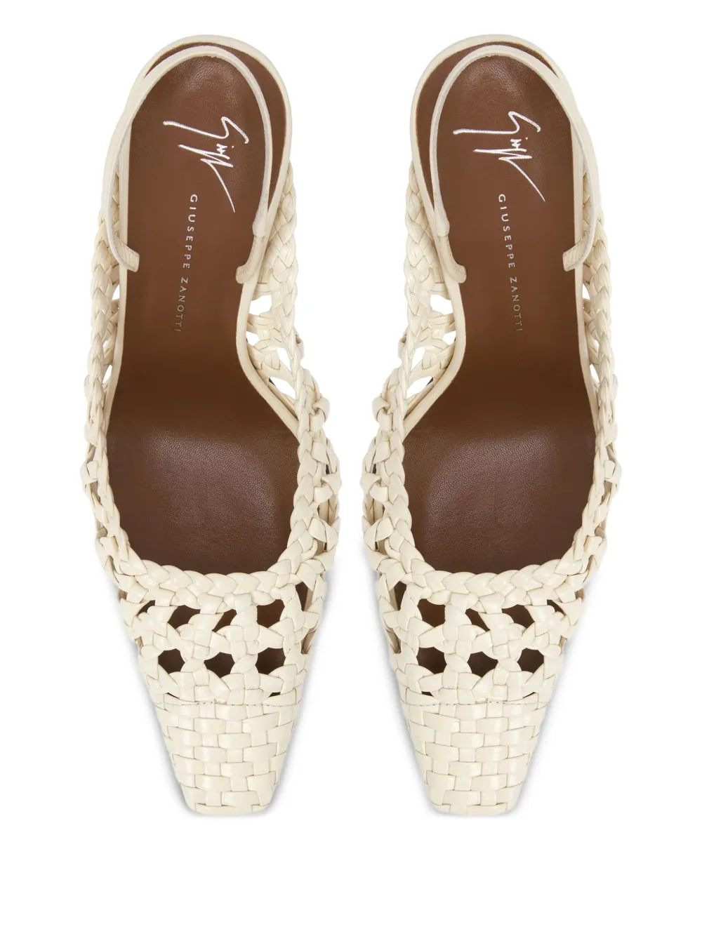 Giuseppe Zanotti 90 mm Brendha Cage pumps Wit