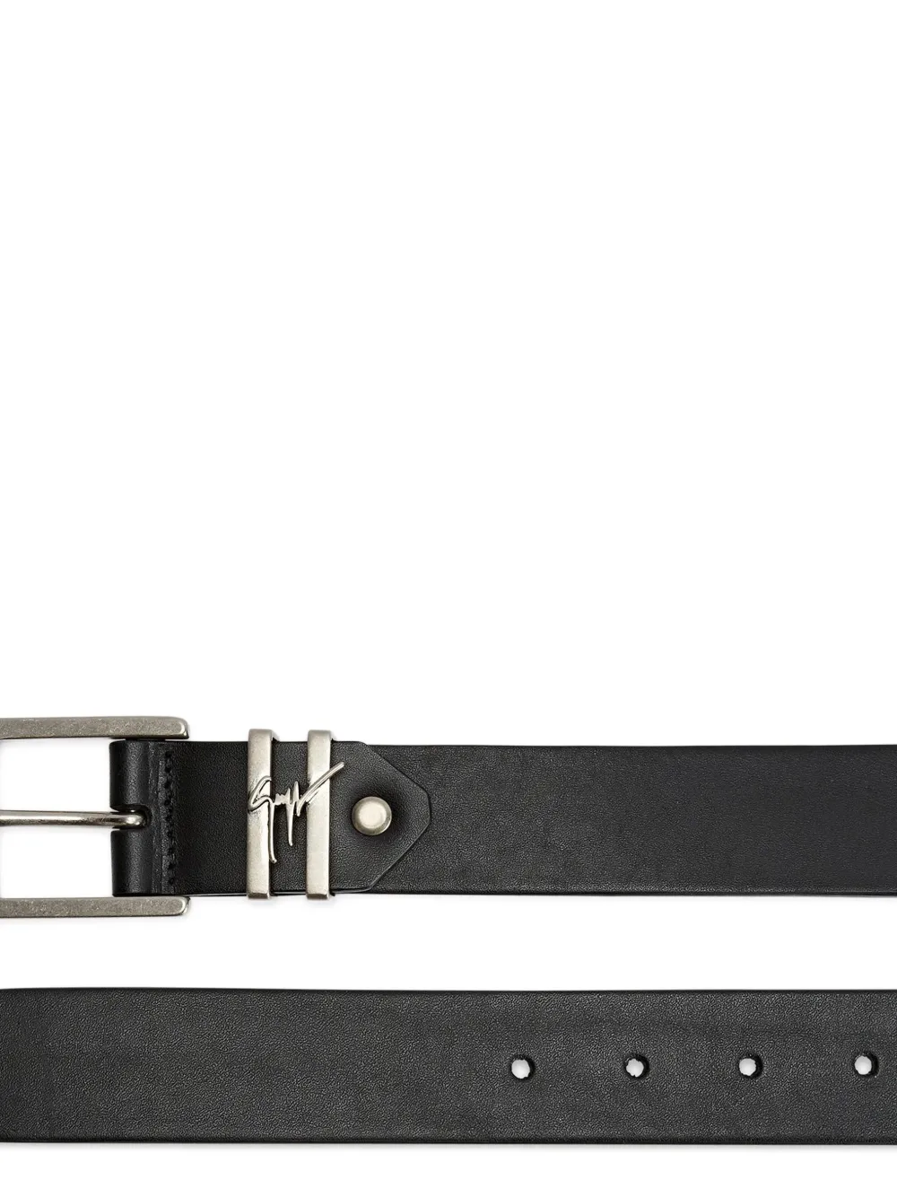 Giuseppe Zanotti Leren riem Zwart