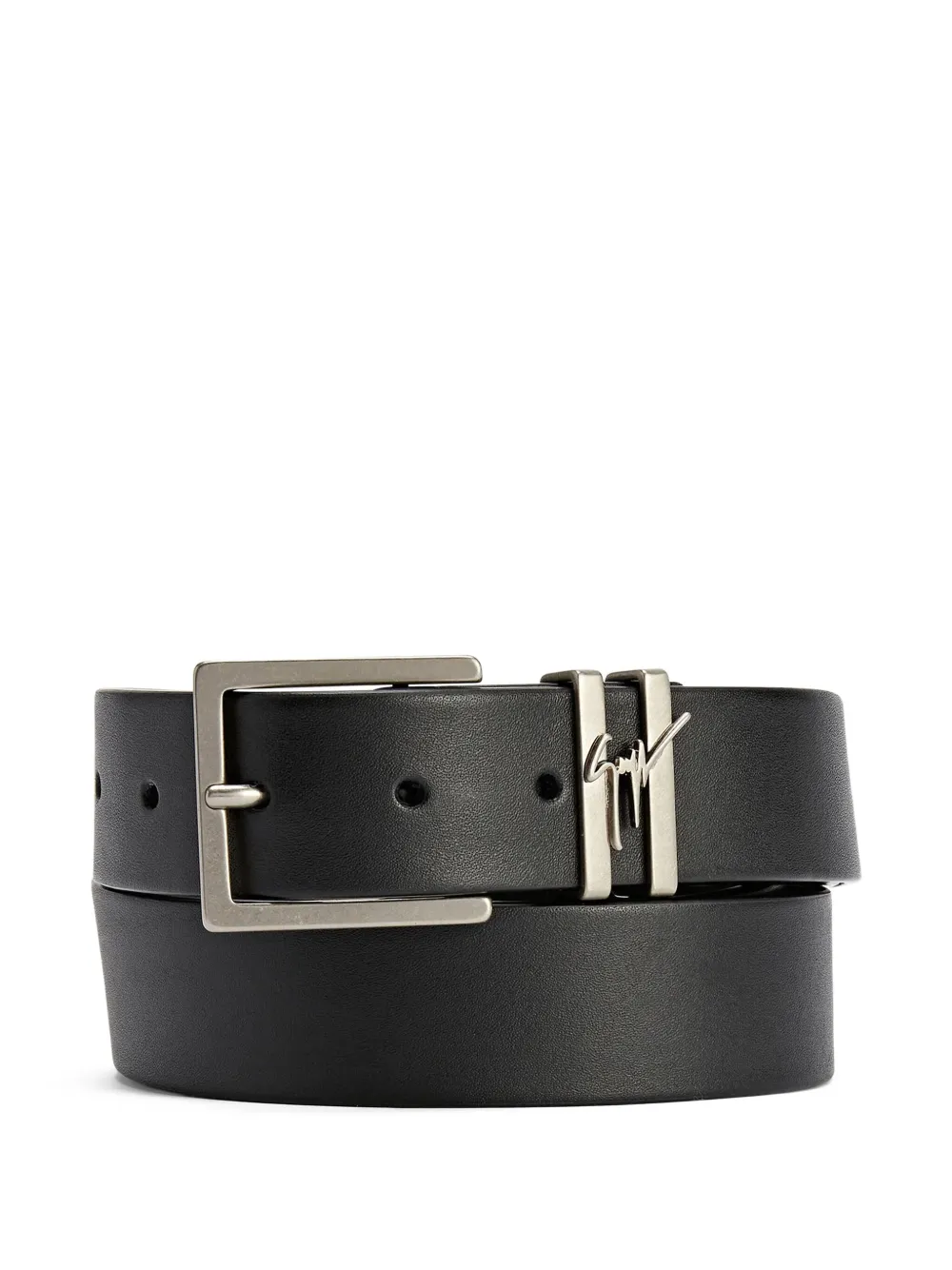 Giuseppe Zanotti Leren riem Zwart