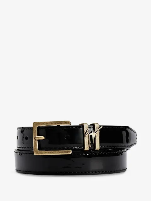 Giuseppe Zanotti patent-finish belt 