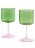 HAY Tint wine glasses (set of two) - Green