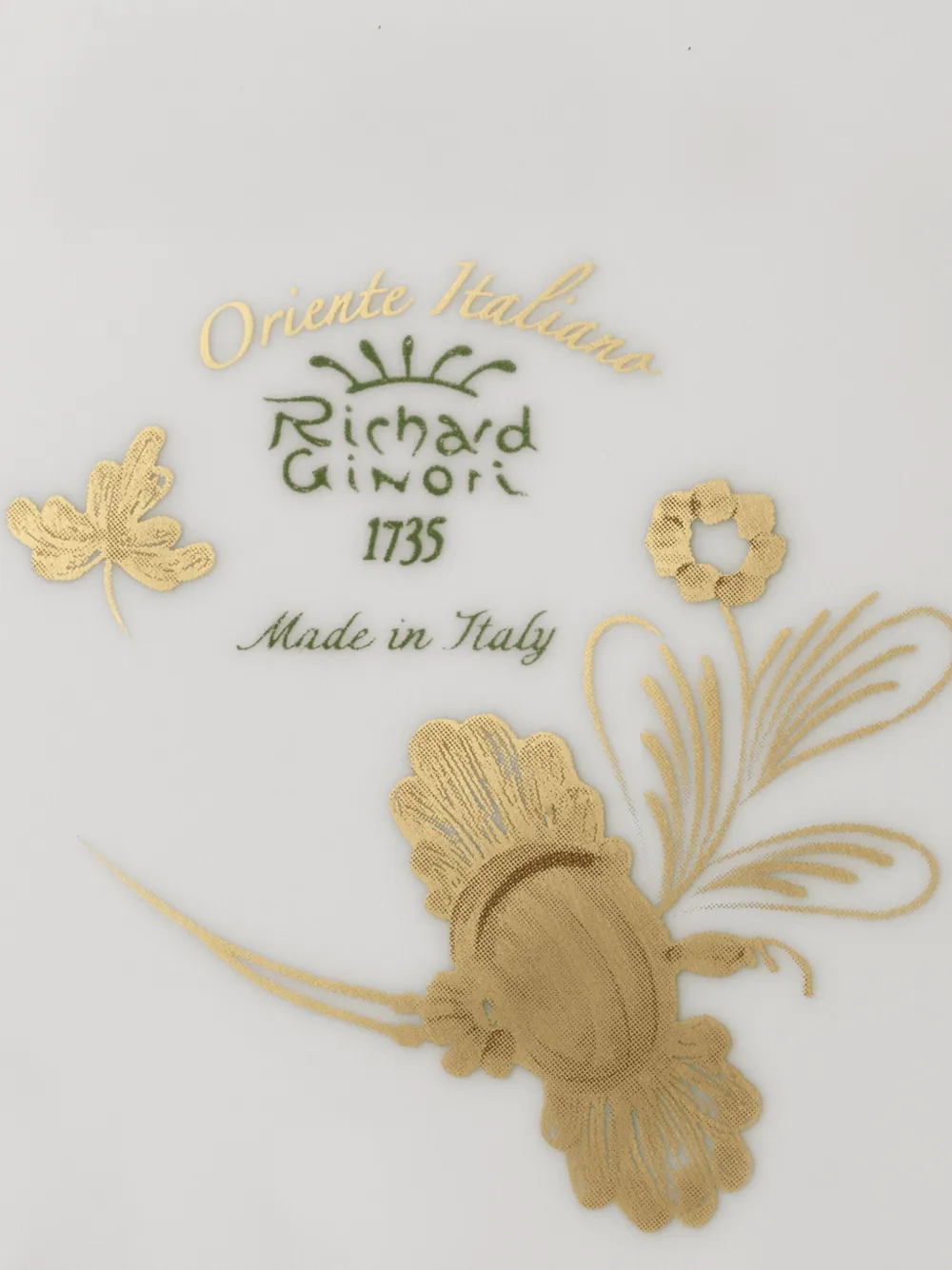 Ginori 1735 Oriente Italiano Aurum Soup Plate In White