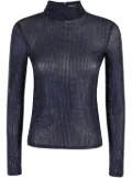 Retrofete crystal-embellished top - Blue