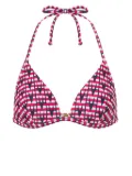 Moschino logo-print bikini top - Blue
