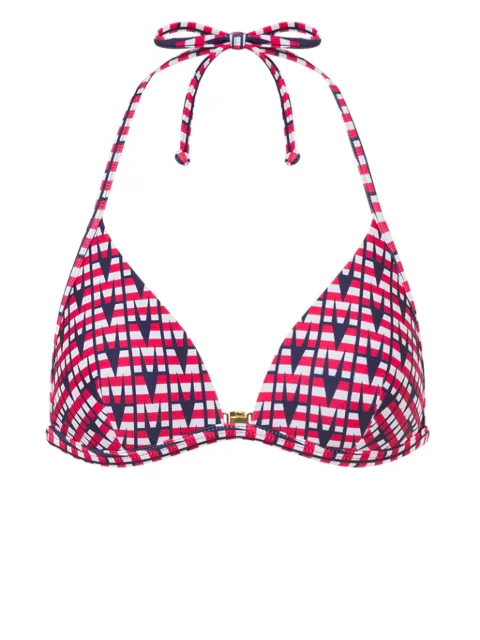 Moschino logo-print bikini top
