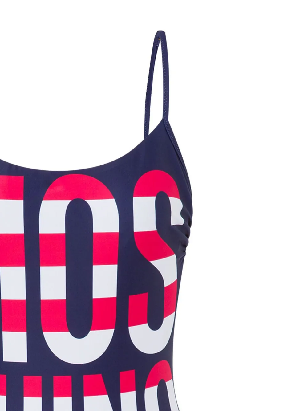 Shop Moschino Logo-print Swimsuit In 蓝色