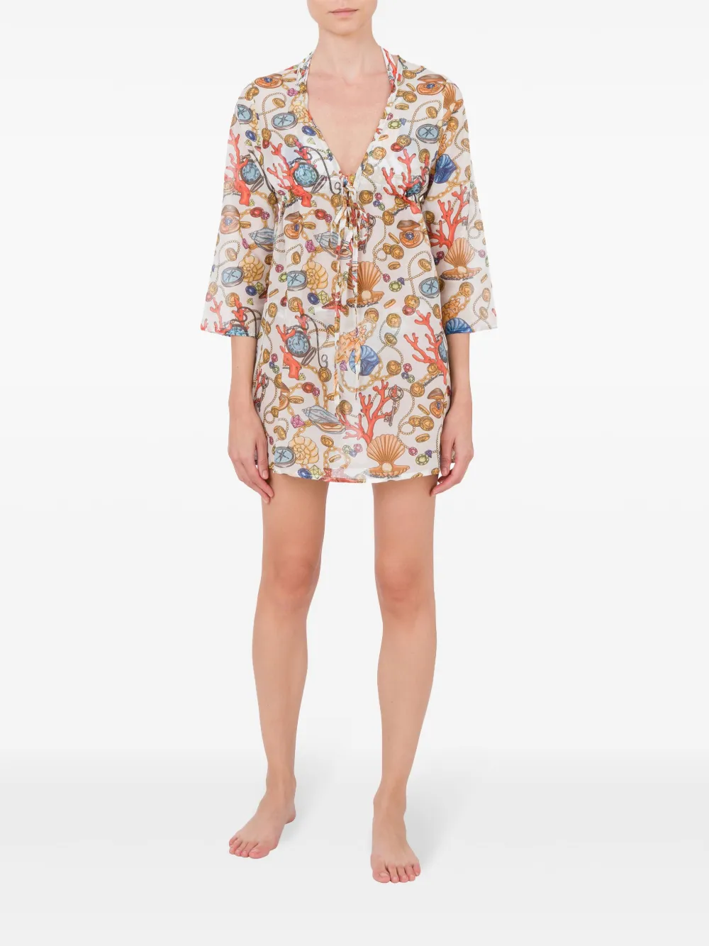 Moschino Pareo met print Wit
