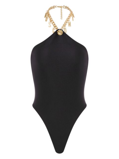 Moschino logo chain swimsuit