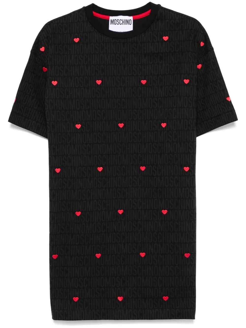 Moschino T-shirt met geborduurd hart Zwart
