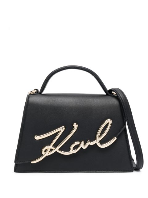 Karl Lagerfeld medium Signature leather cross body bag WOMEN