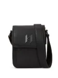 Karl Lagerfeld K/Plak North South perforated messenger bag - Black