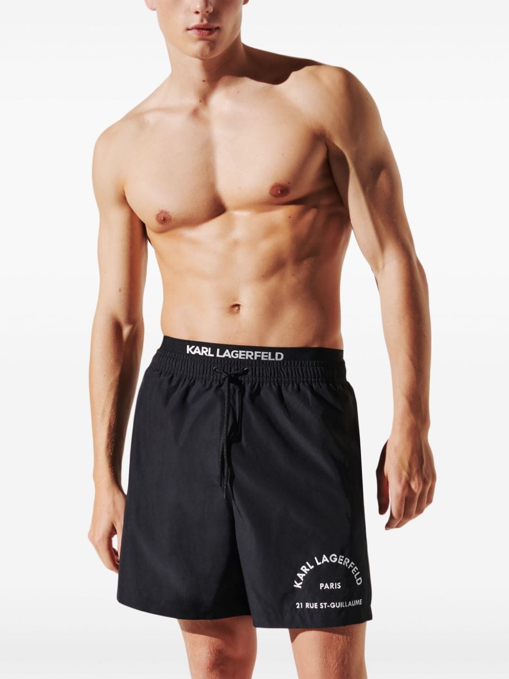 Karl Lagerfeld Rue St-Guillaume swim shorts - Zwart