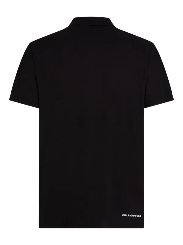 Karl Lagerfeld Ikon Polo Shirt | Black | FARFETCH