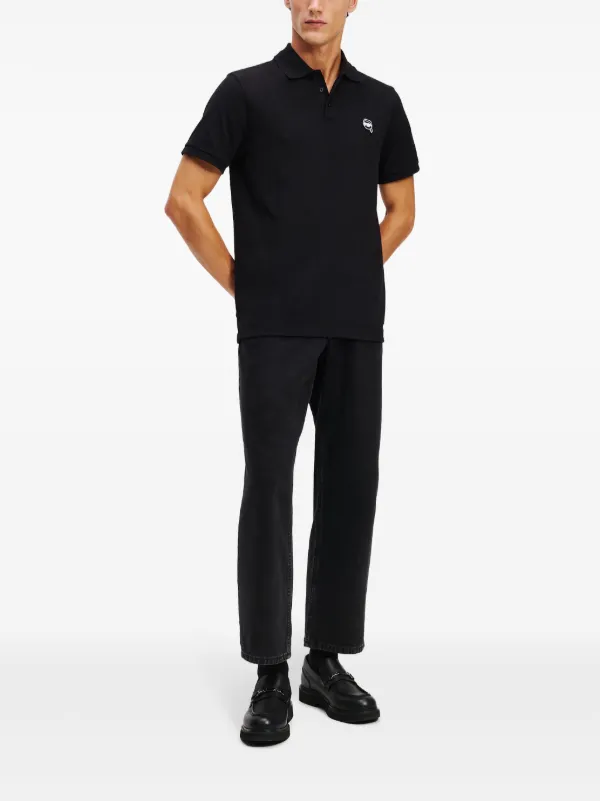 Karl Lagerfeld Ikon Polo Shirt | Black | FARFETCH ZA