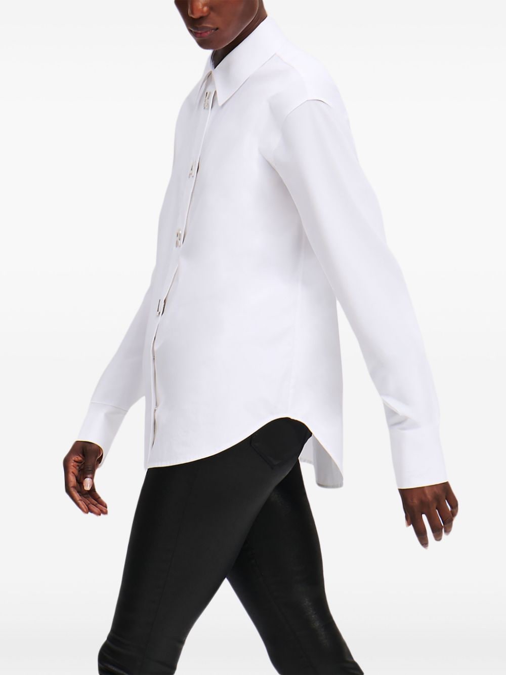 Shop Karl Lagerfeld Letters Shirt In White