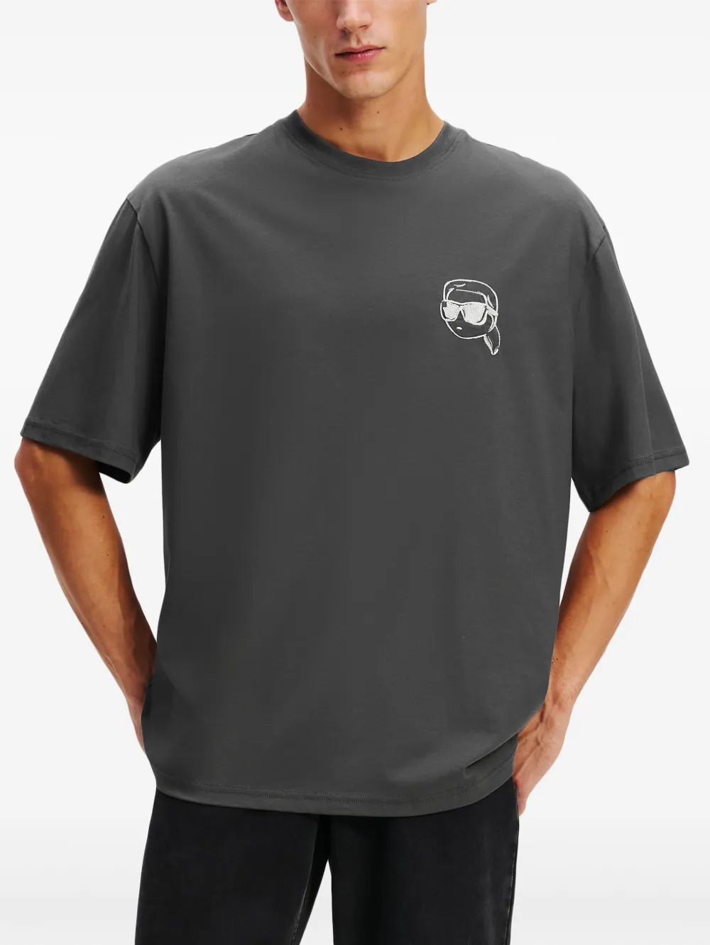 Karl Lagerfeld Ikon T-shirt Grijs
