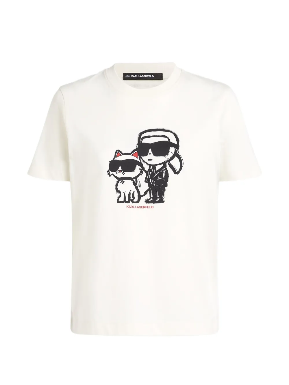 Karl Lagerfeld Ikon Sketch Duo T-shirt Wit