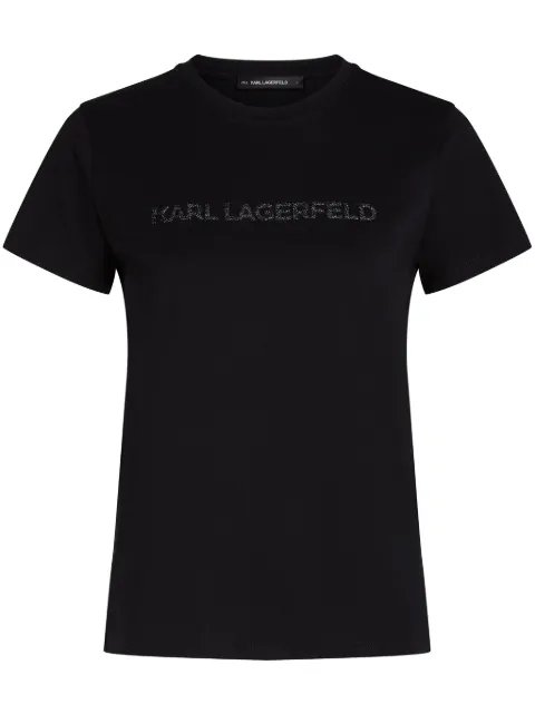 Karl Lagerfeld playera con glitter y logo