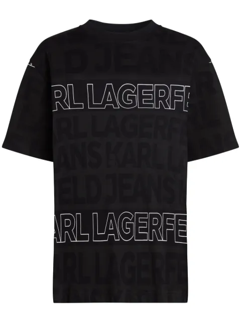 Karl Lagerfeld Jeans all-over logo T-shirt