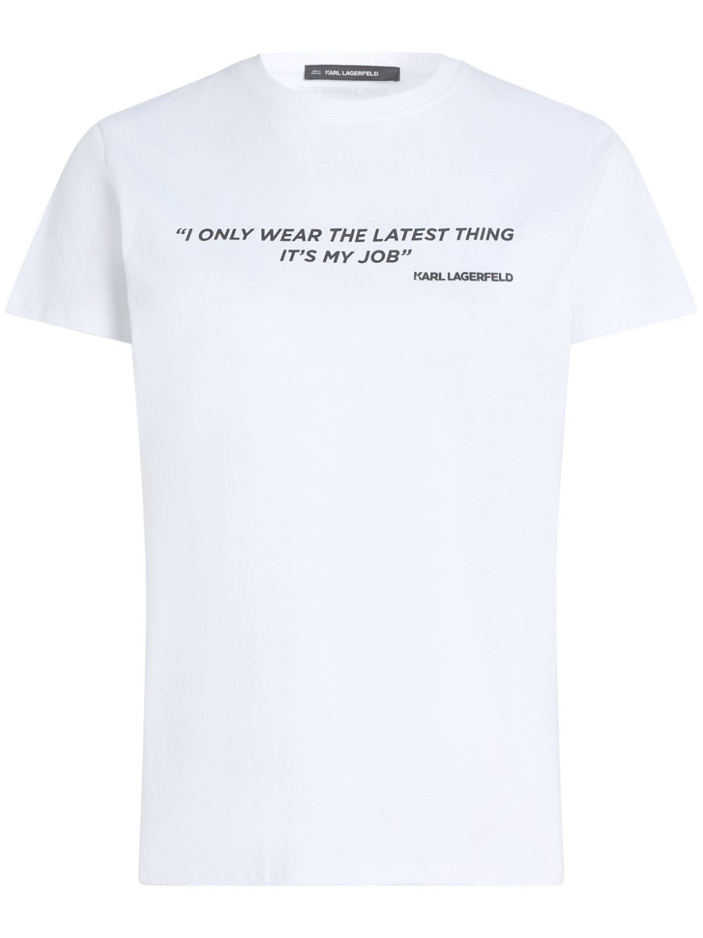 Shop Karl Lagerfeld Quote T-shirt In White