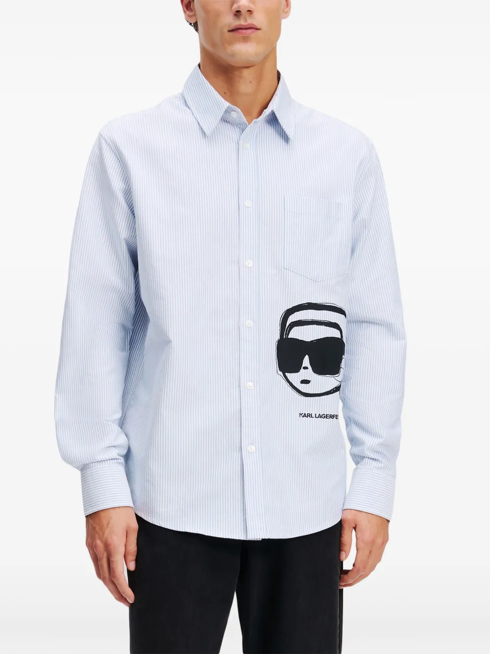 Karl Lagerfeld Ikon overhemd Blauw