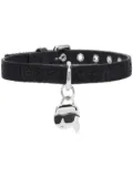 Karl Lagerfeld logo-charm pet collar - Black