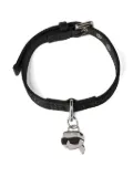 Karl Lagerfeld logo-charm pet collar - Black