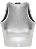 Karl Lagerfeld Jeans metallic tank top - Silver