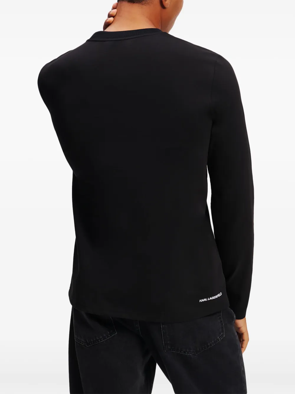 Karl Lagerfeld T-shirt met logo Zwart