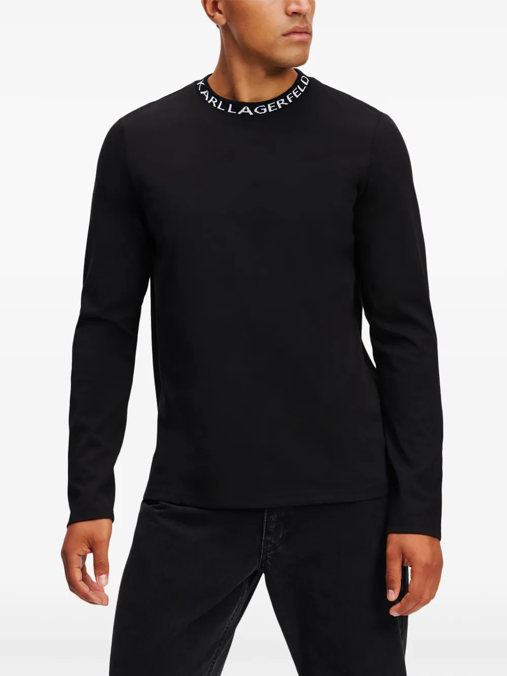 Karl Lagerfeld T-shirt met logo Zwart