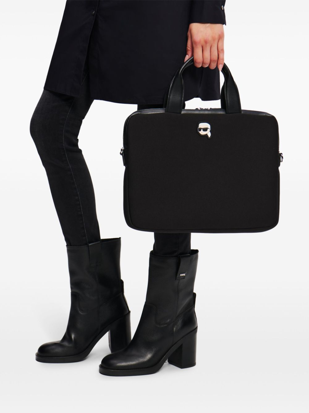 Karl Lagerfeld Ikon laptop bag - Black