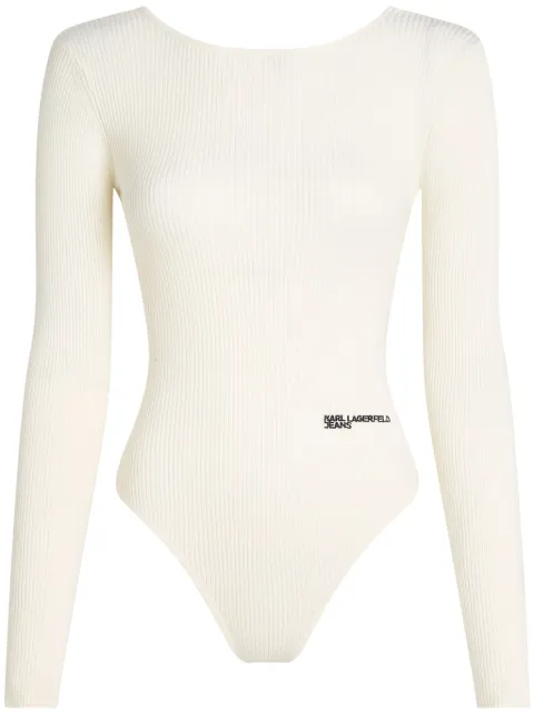 Karl Lagerfeld Jeans Body mit Logo-Schild