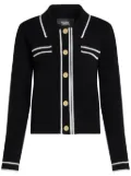 Karl Lagerfeld Essential piped-trim cardigan - Black