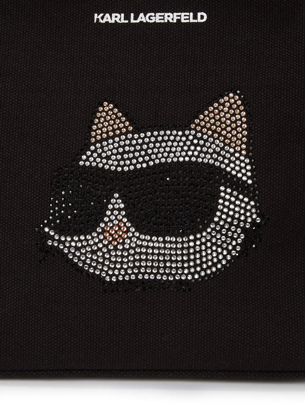 Karl Lagerfeld Ikonik shopper verfraaid met stras Zwart