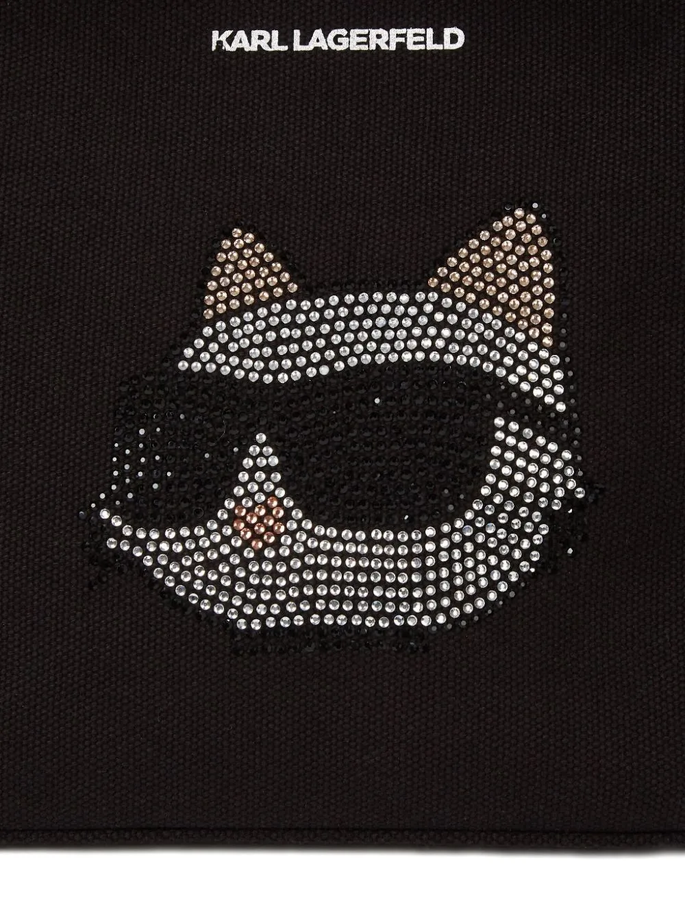 Karl Lagerfeld Ikonik shopper verfraaid met stras Zwart