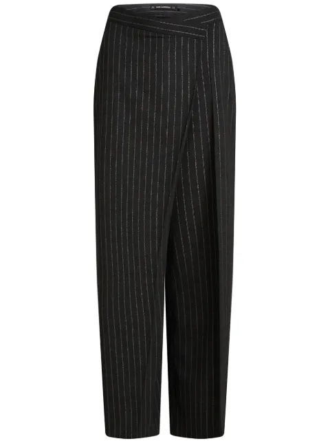 Karl Lagerfeld pantalones tapered con estampado de rayas diplomáticas
