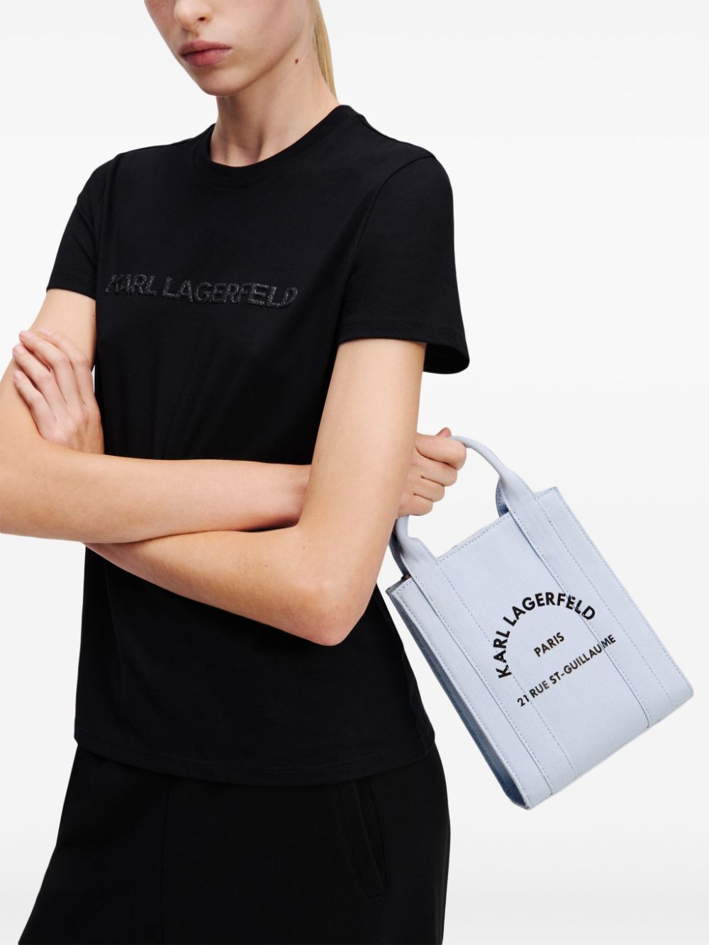 Karl Lagerfeld Rue St-Guillaume kleine vierkante shopper - Blauw